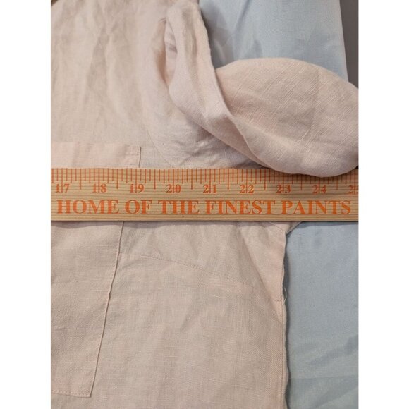 MNG Womens Light Pink 100% Linen Button-Up Shirt XXL - Picture 4 of 7